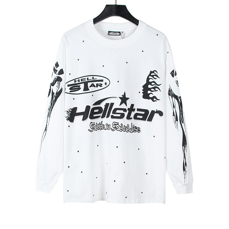 Hellstar White Graphic Long-Sleeve T-Shirt — hero
