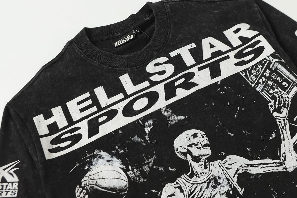 Hellstar Basketball Graphic Long-Sleeve T-Shirt — detail