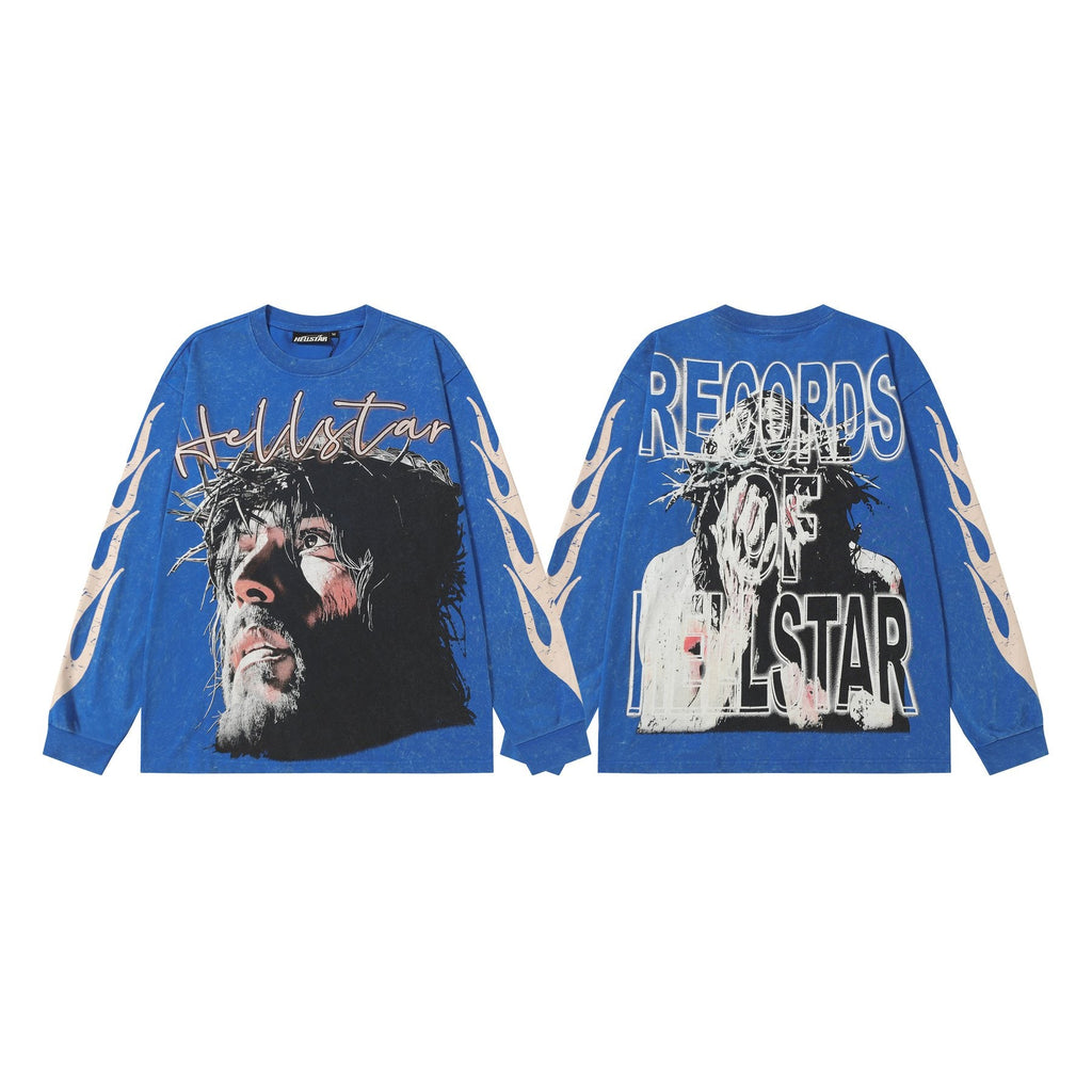 Hellstar Records Graphic Long-Sleeve T-Shirt — front