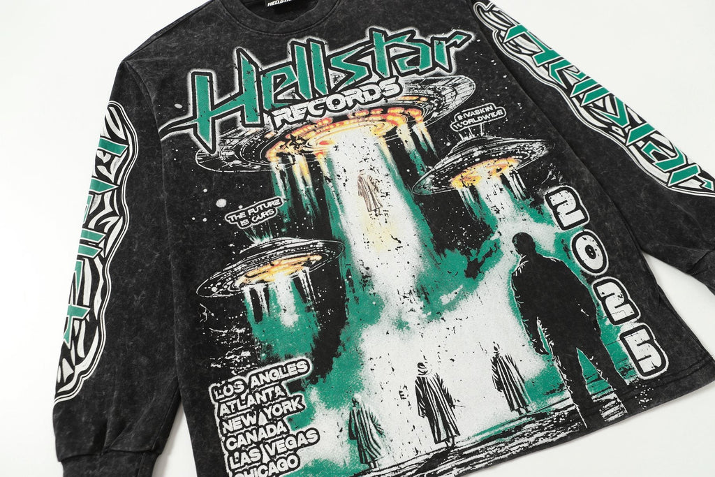 Hellstar UFO Graphic Long-Sleeve T-Shirt — front