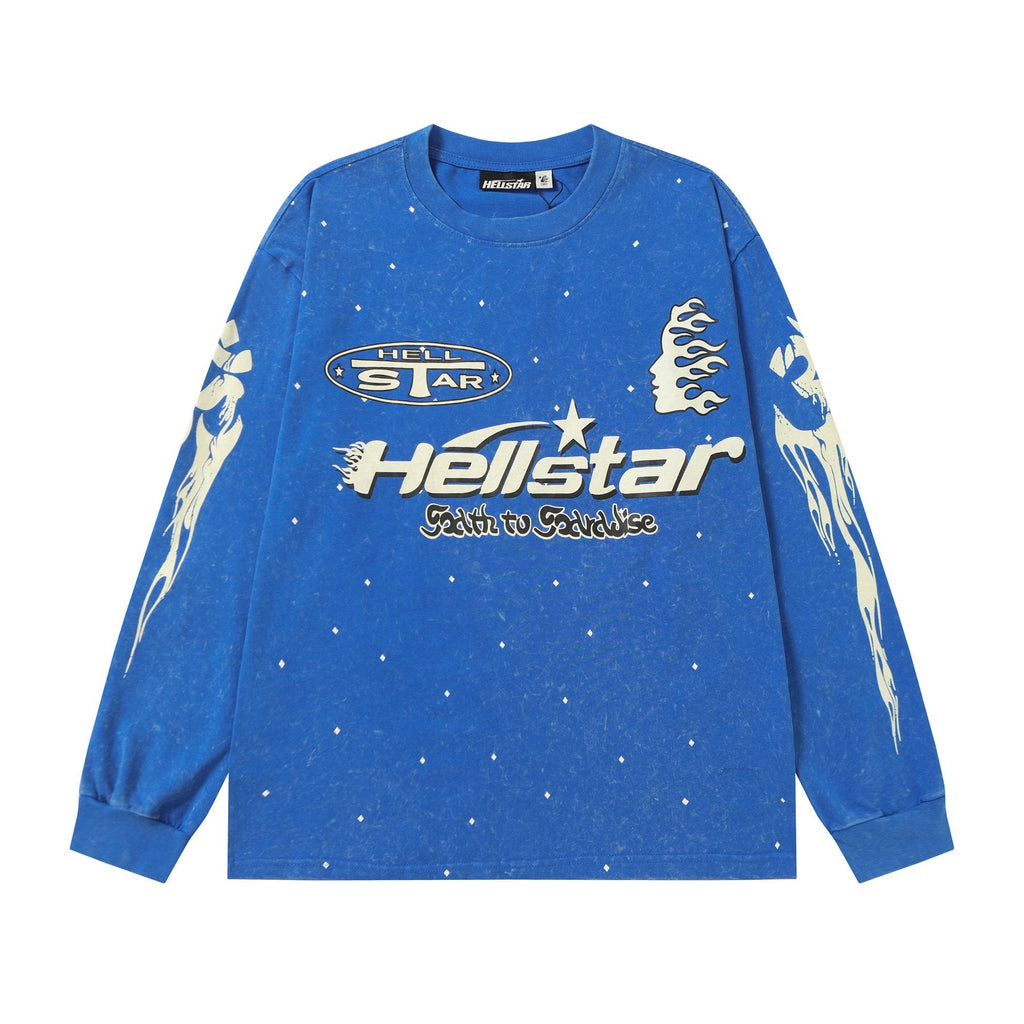 Hellstar Flame Star Graphic Long-Sleeve T-Shirt — front