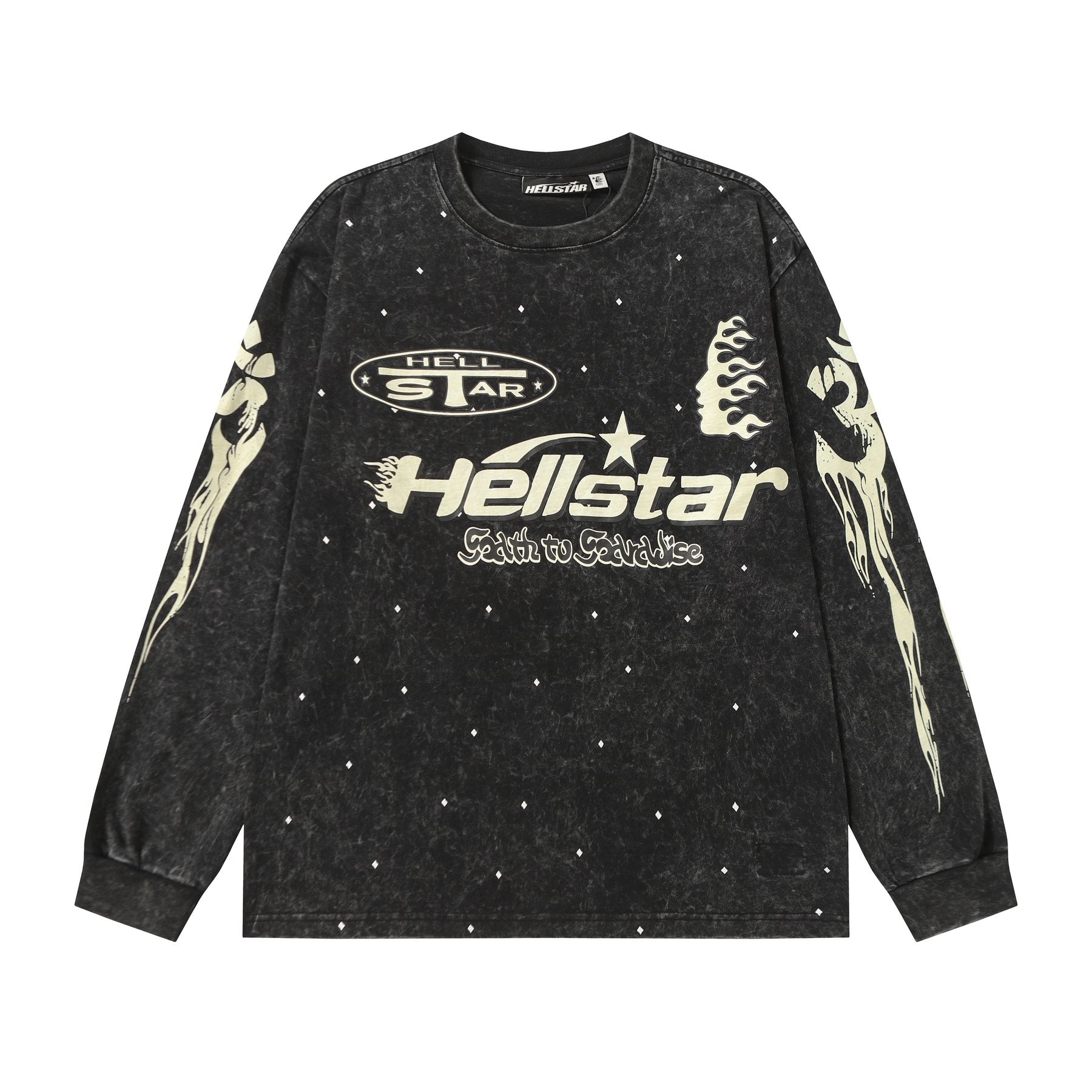 Hellstar Flame Star Graphic Long-Sleeve T-Shirt — front