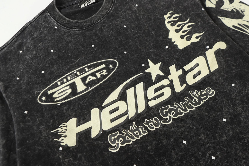 Hellstar Flame Star Graphic Long-Sleeve T-Shirt — detail