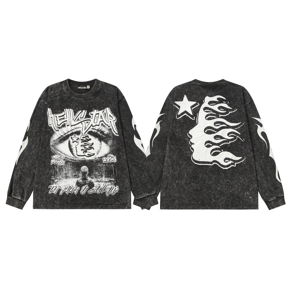 Hellstar Eye & Flame Graphic Long-Sleeve T-Shirt — hero