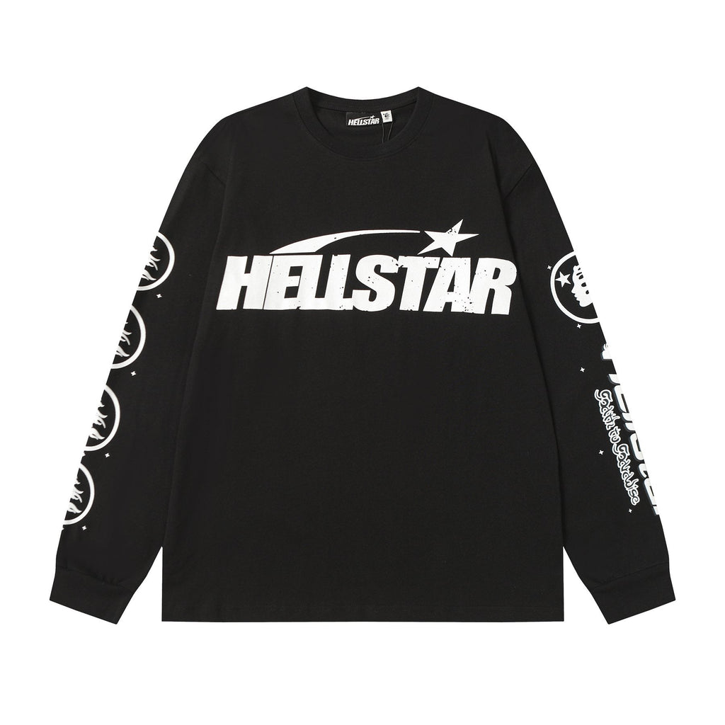 Hellstar Flaming Head Graphic Long-Sleeve T-Shirt — front