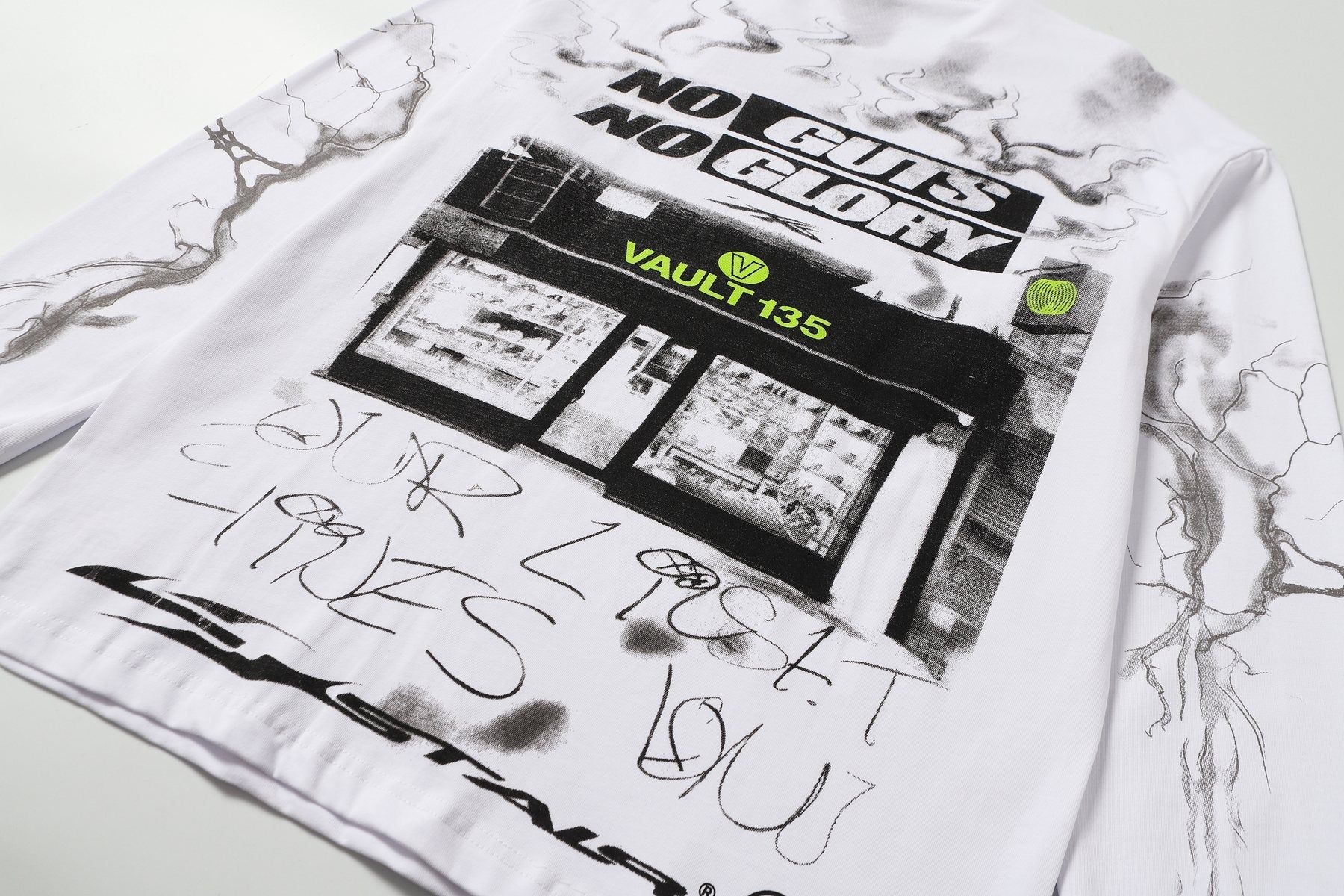 Hellstar White Graphic Long-Sleeve T-Shirt — detail