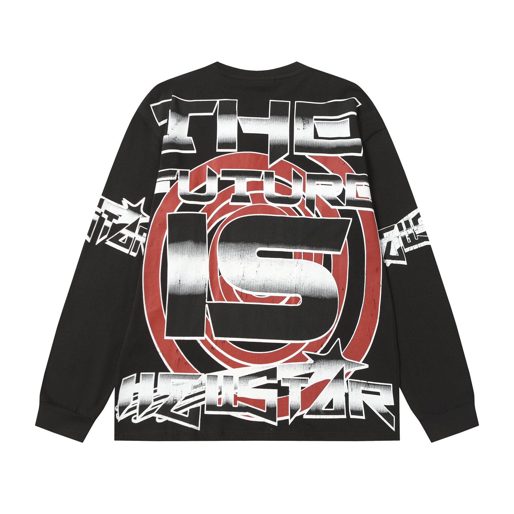 Hellstar Black Graphic Long-Sleeve T-Shirt — back