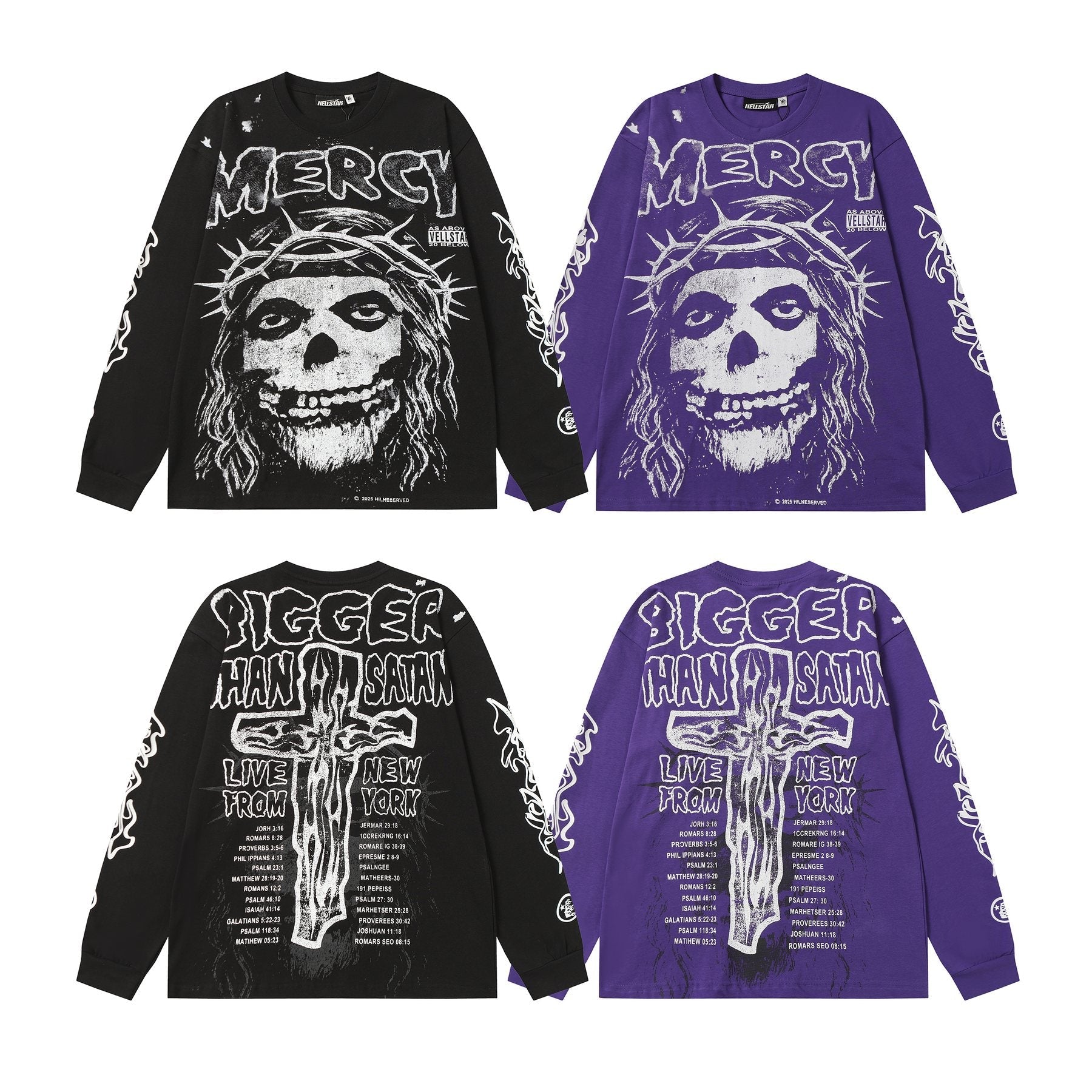Hellstar Graphic Long-Sleeve T-Shirt — comparison