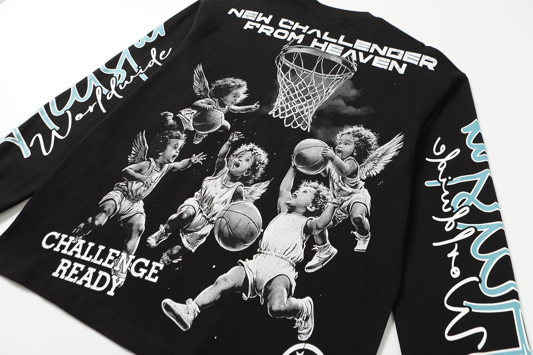 Hellstar Angel Basketball Graphic Long-Sleeve T-Shirt — detail