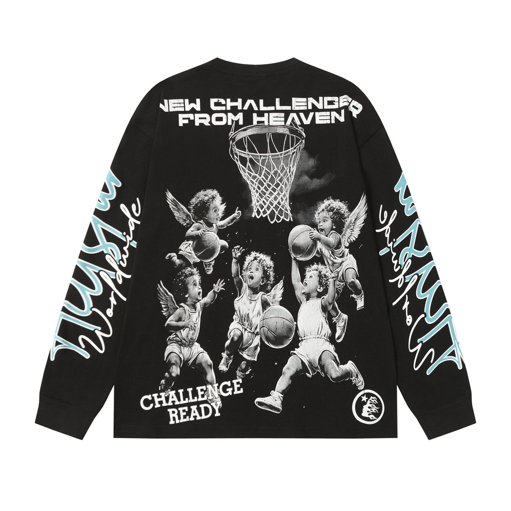 Hellstar Angel Basketball Graphic Long-Sleeve T-Shirt — back