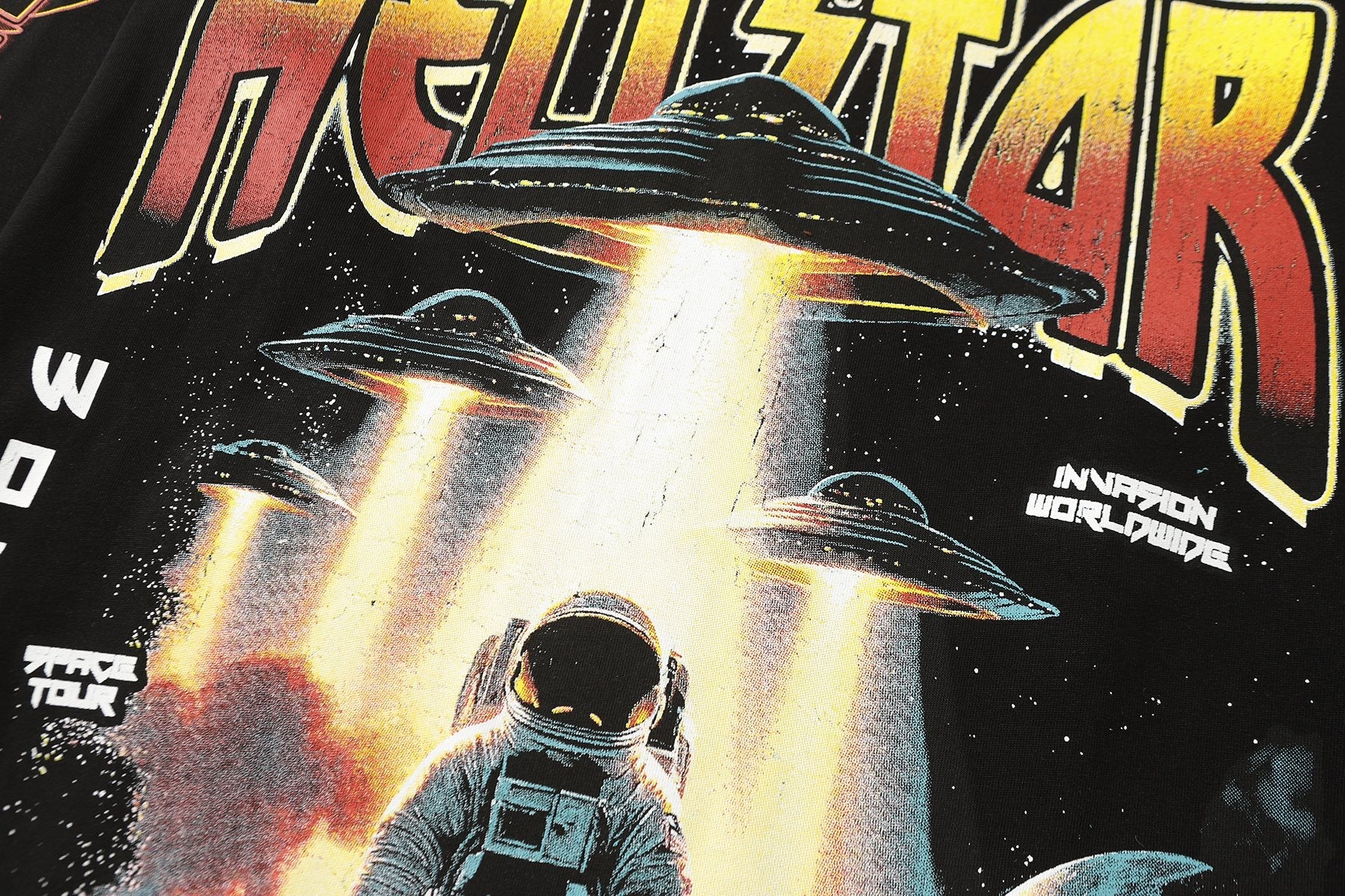 Hellstar UFO Astronaut Graphic Long-Sleeve T-Shirt — detail