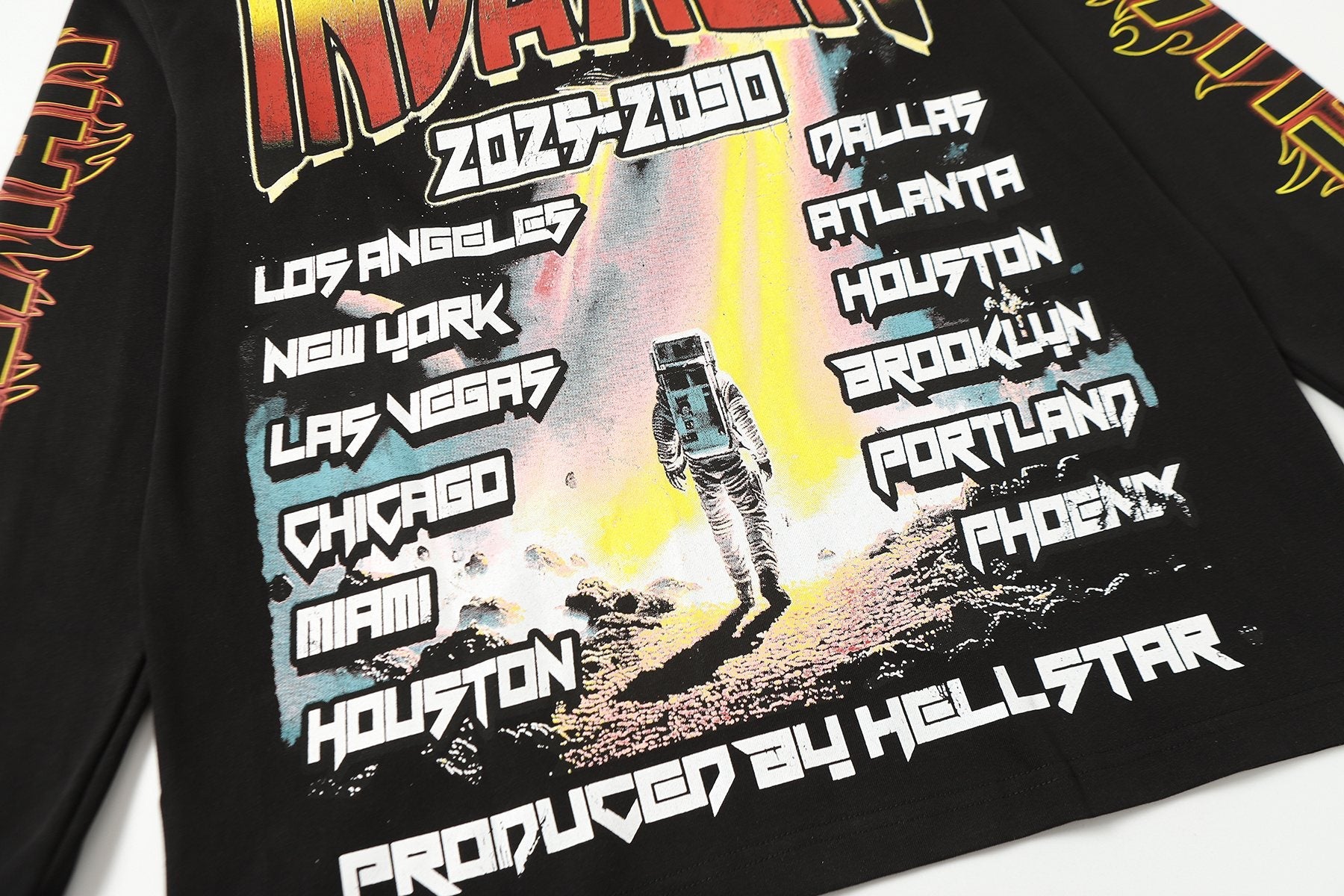 Hellstar UFO Astronaut Graphic Long-Sleeve T-Shirt — detail