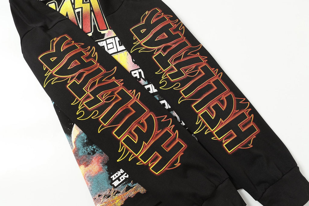 Hellstar UFO Astronaut Graphic Long-Sleeve T-Shirt — detail