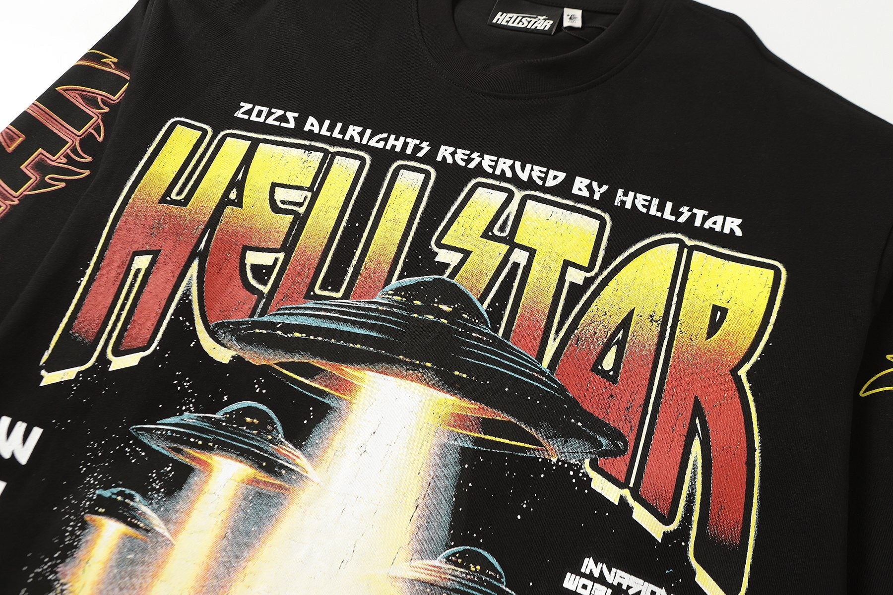 Hellstar UFO Astronaut Graphic Long-Sleeve T-Shirt — detail