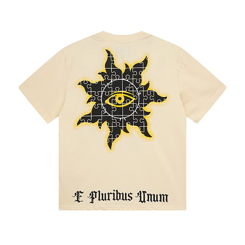 Godspeed Skull & Puzzle-Eye Graphic T-Shirt — back