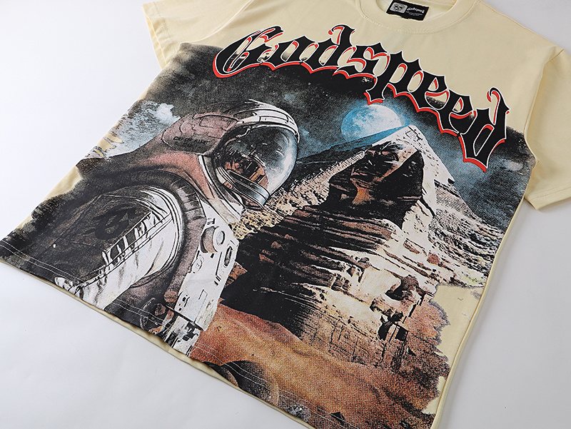 Godspeed Astronaut Pyramid Graphic T-Shirt — detail