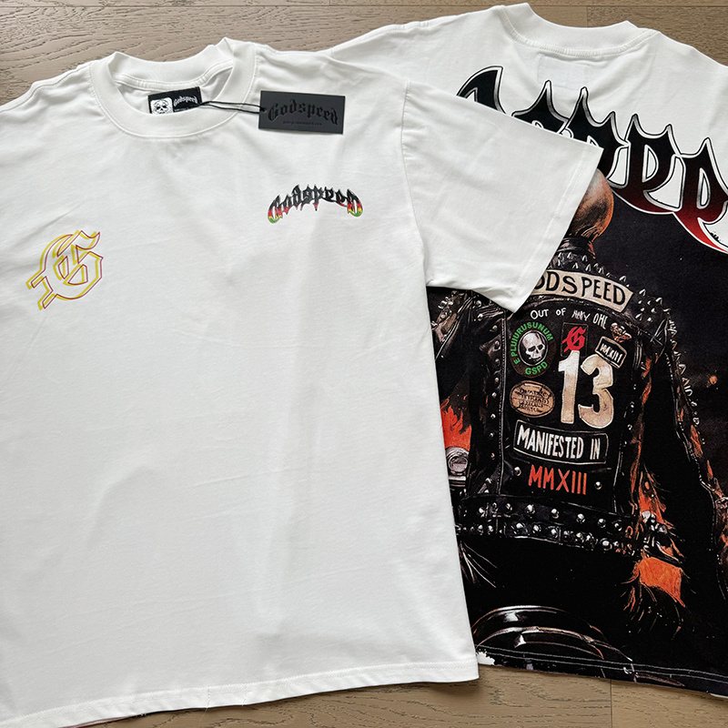Godspeed Skull Flame Graphic T-Shirt — context