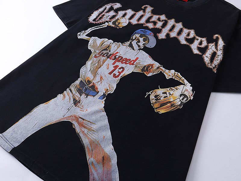 Godspeed 13 Baseball Graphic T-Shirt — detail