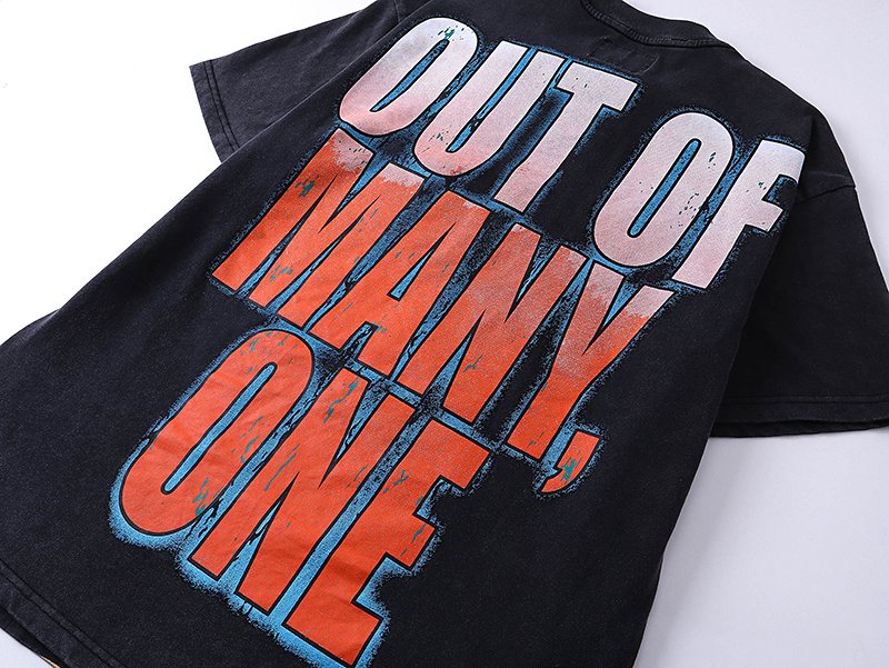 Godspeed Skeleton & Floral Washed Graphic T-Shirt — detail