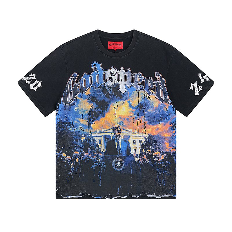 Godspeed Washed Rock Graphic T-Shirt — front