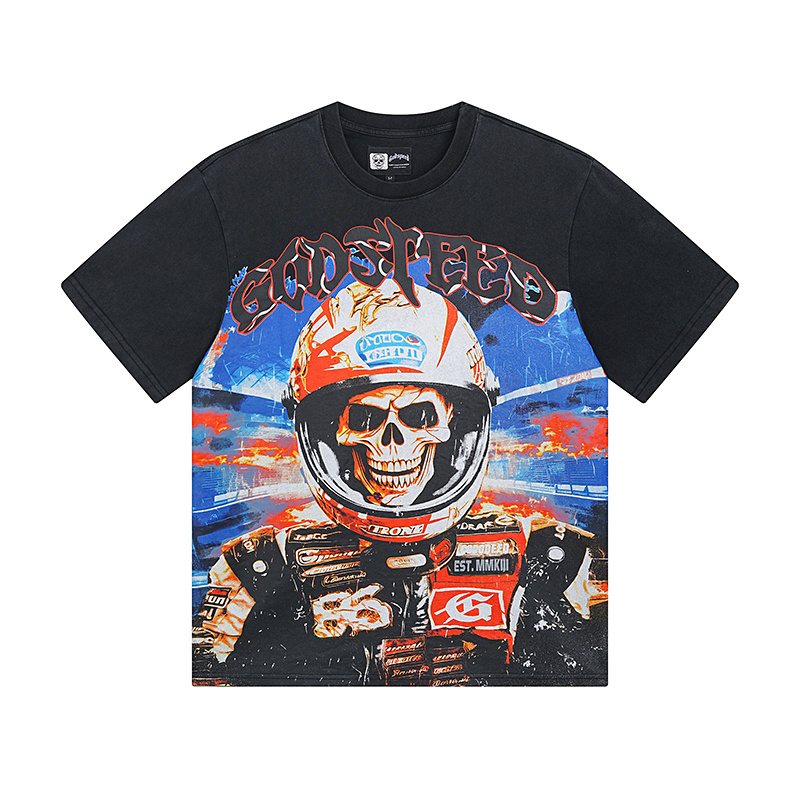 Godspeed Washed Black Rock Graphic T-Shirt — hero