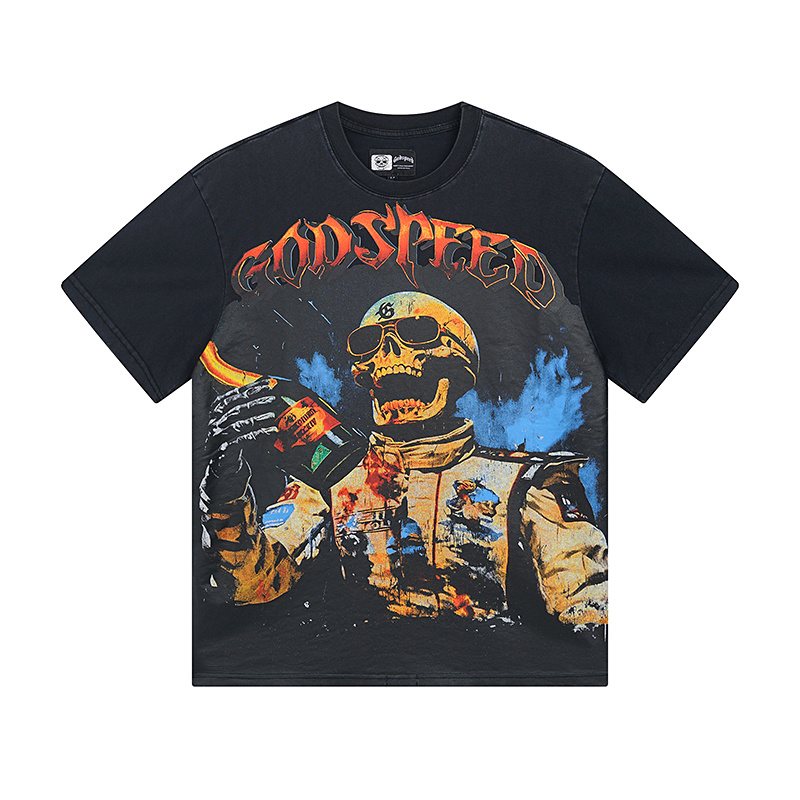 Godspeed Skull Racing Graphic T-Shirt — hero