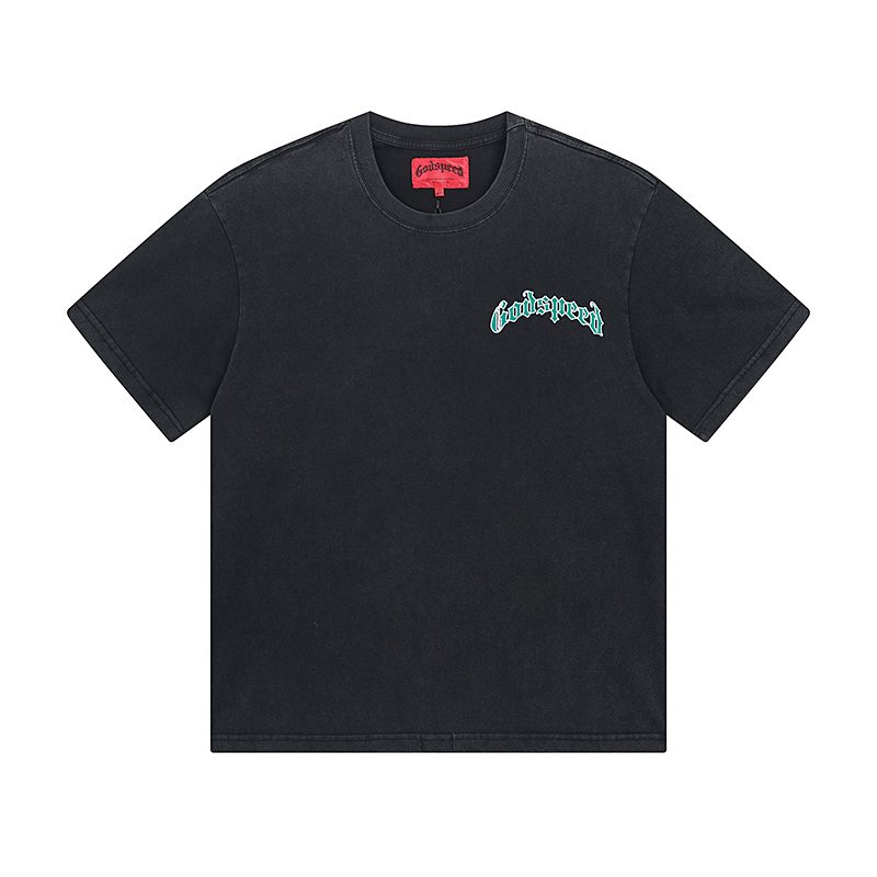 Godspeed Washed Black Rock Graphic T-Shirt — hero