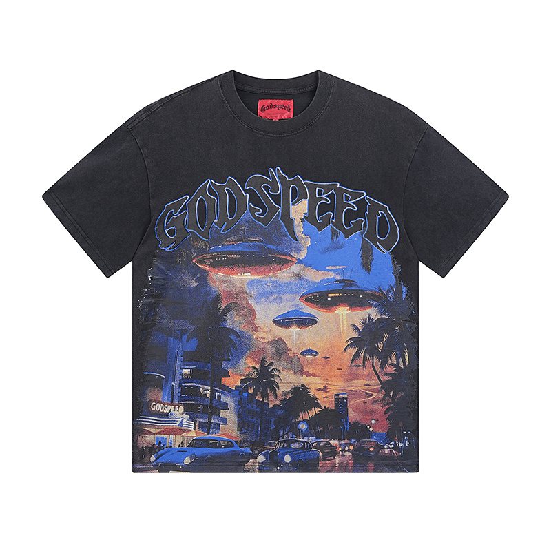 Godspeed UFO Eye-Sun Graphic T-Shirt — front