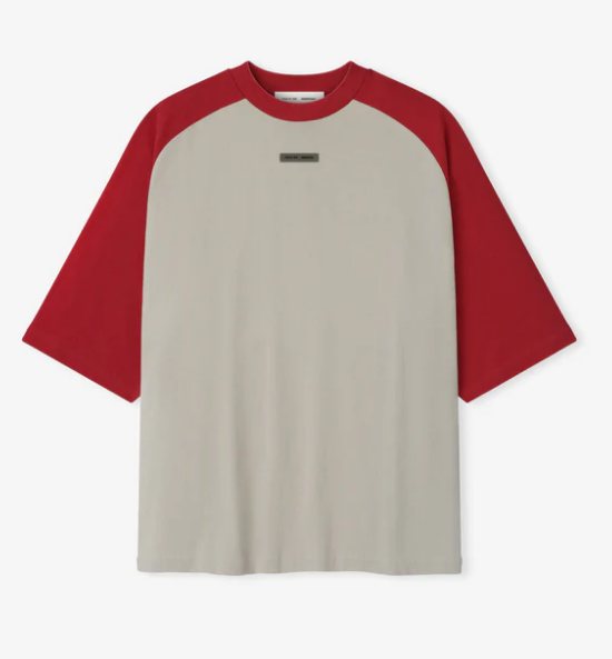 ESSENTIALS Contrast Raglan Sleeve T-Shirt — front