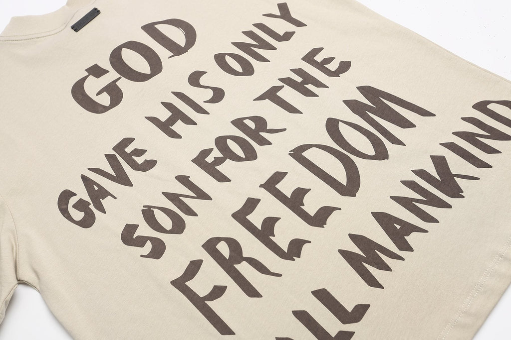 Fear of God Beige Graphic T-Shirt — detail