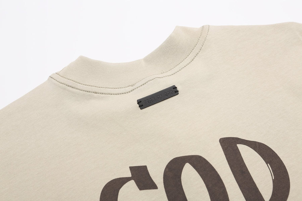 Fear of God Beige Graphic T-Shirt — neck_label