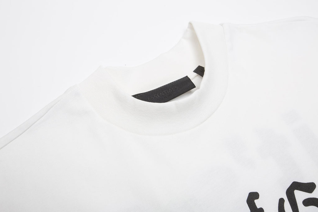 Fear of God Essentials Black College Graphic T-Shirt — neck_label