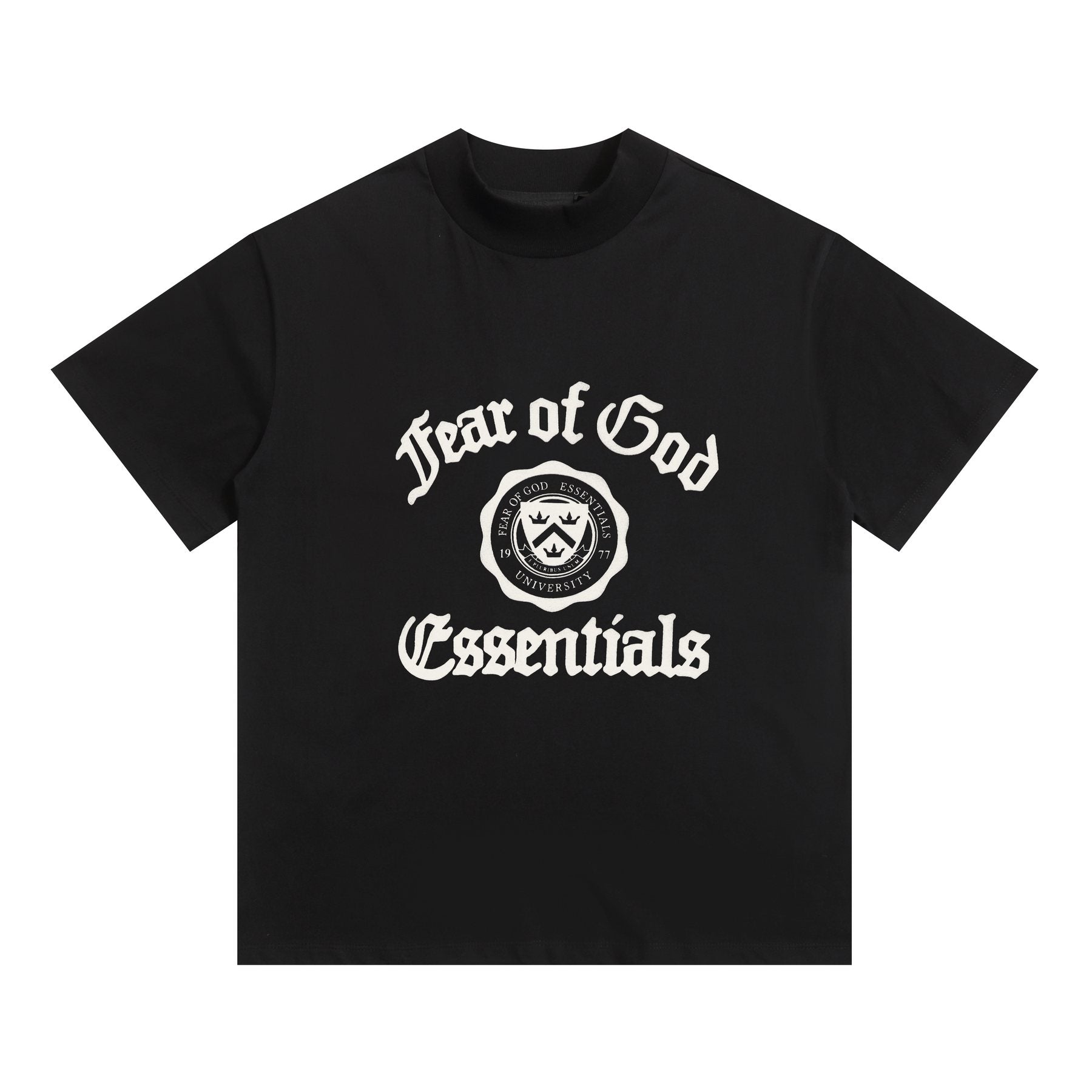 Fear of God Essentials Black College Graphic T-Shirt — front