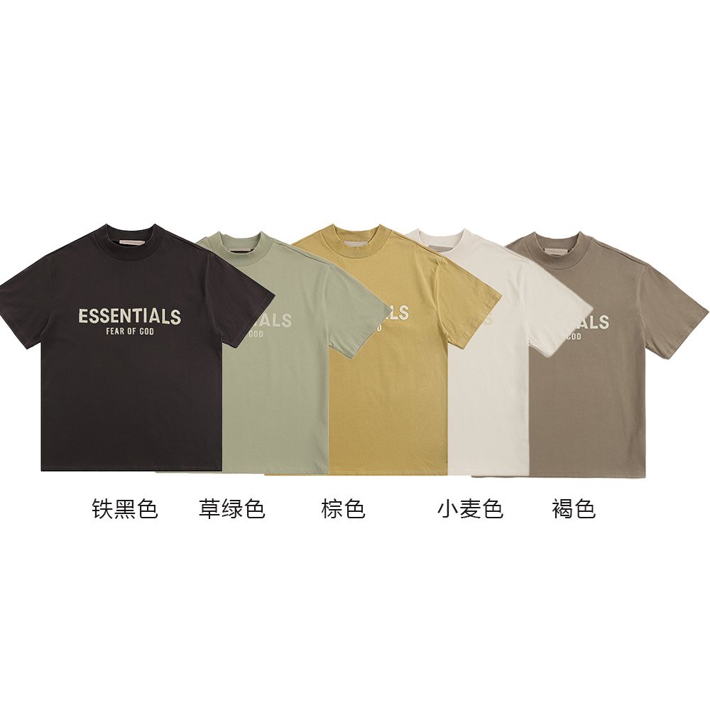 ESSENTIALS Flocked Logo Short-Sleeve T-Shirt — comparison