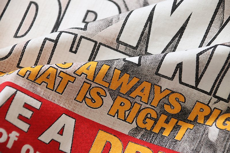 VALE USA Peace Graphic Cream T-Shirt — detail