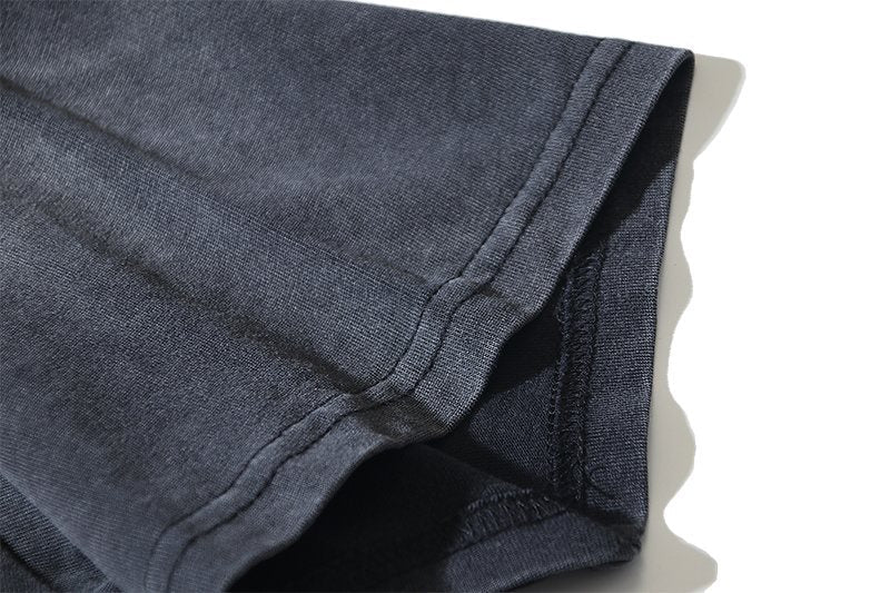 VALE USA Washed Black Front Graphic T-Shirt — detail