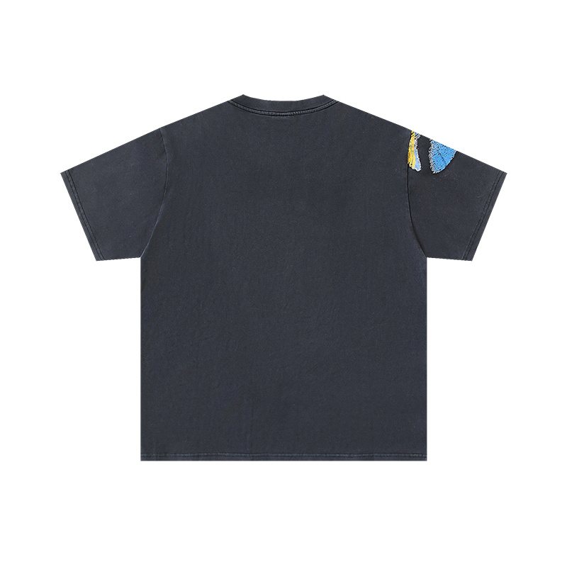 VALE USA Washed Black Graphic T-Shirt — back