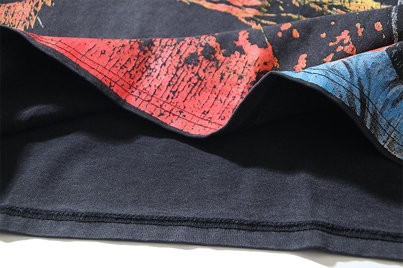 VALE USA Washed Black Graphic T-Shirt — detail