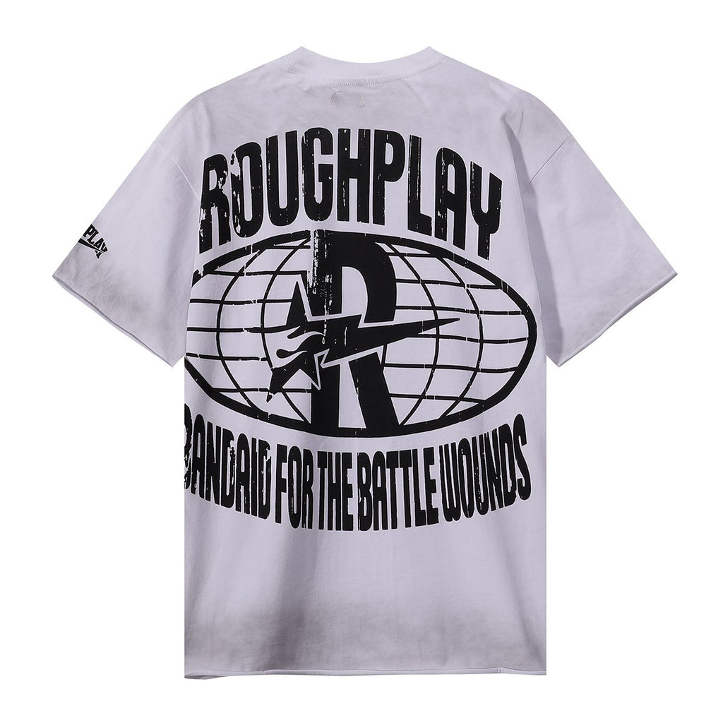 Rough Play Statue of Liberty Rhinestone Graphic T-Shirt — back