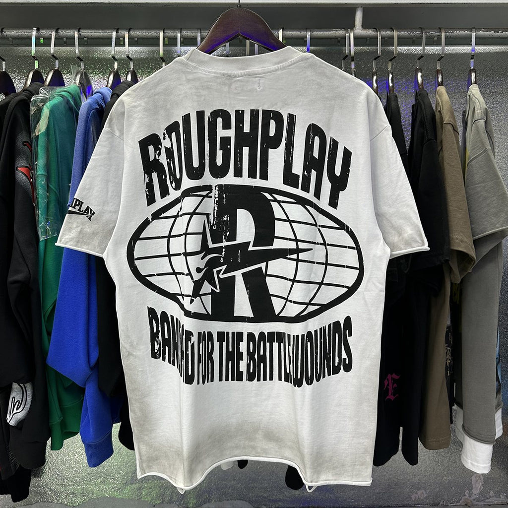 Rough Play Statue of Liberty Rhinestone Graphic T-Shirt — context
