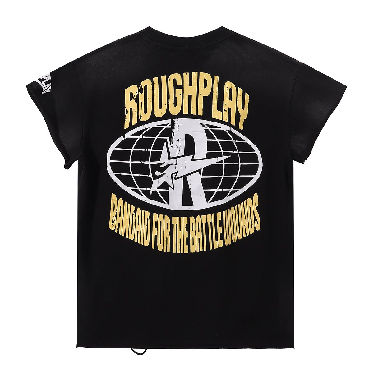 Rough Play Skeleton Cross Rhinestone Sleeveless T-Shirt — back