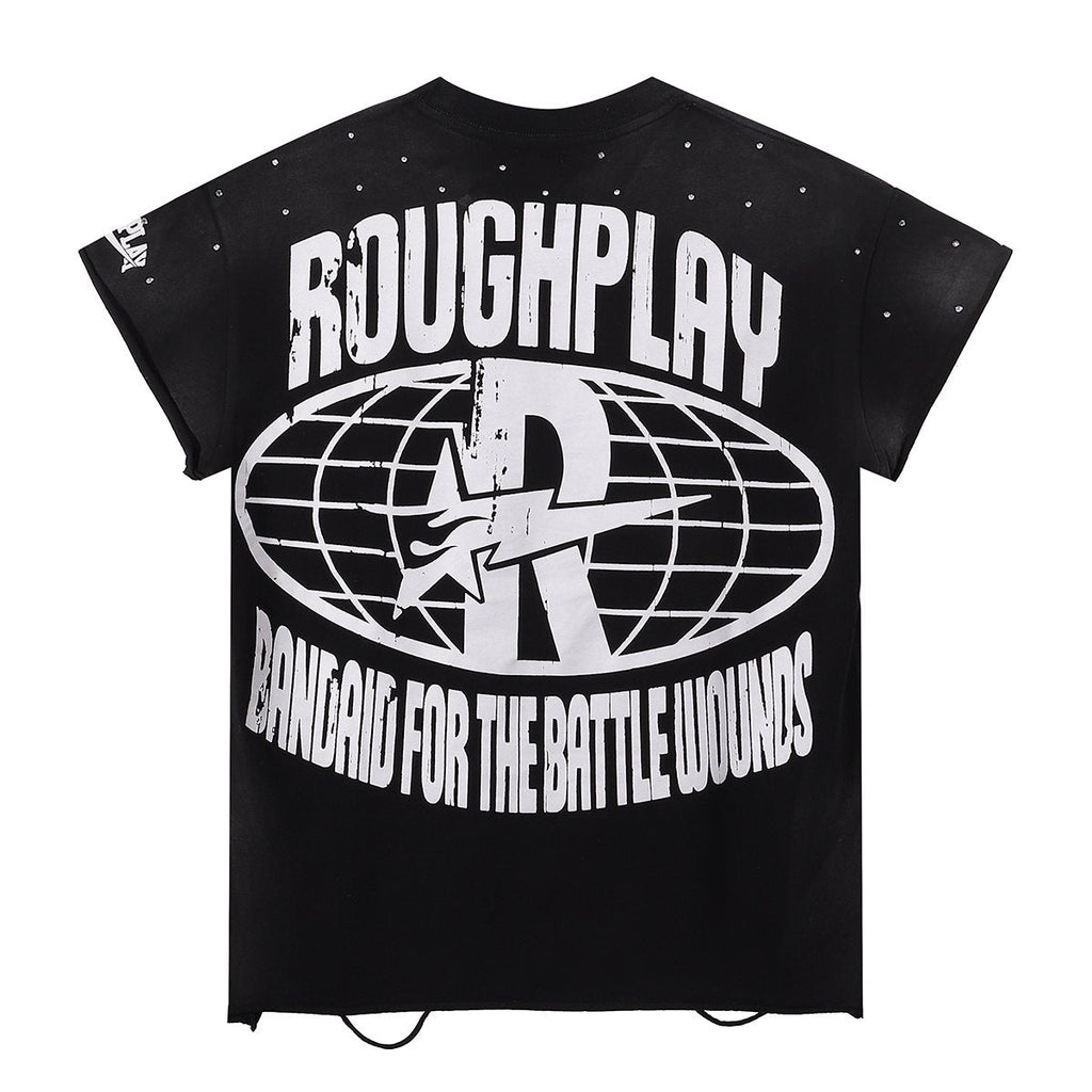 Rough Play Monster Graphic Washed T-Shirt — back