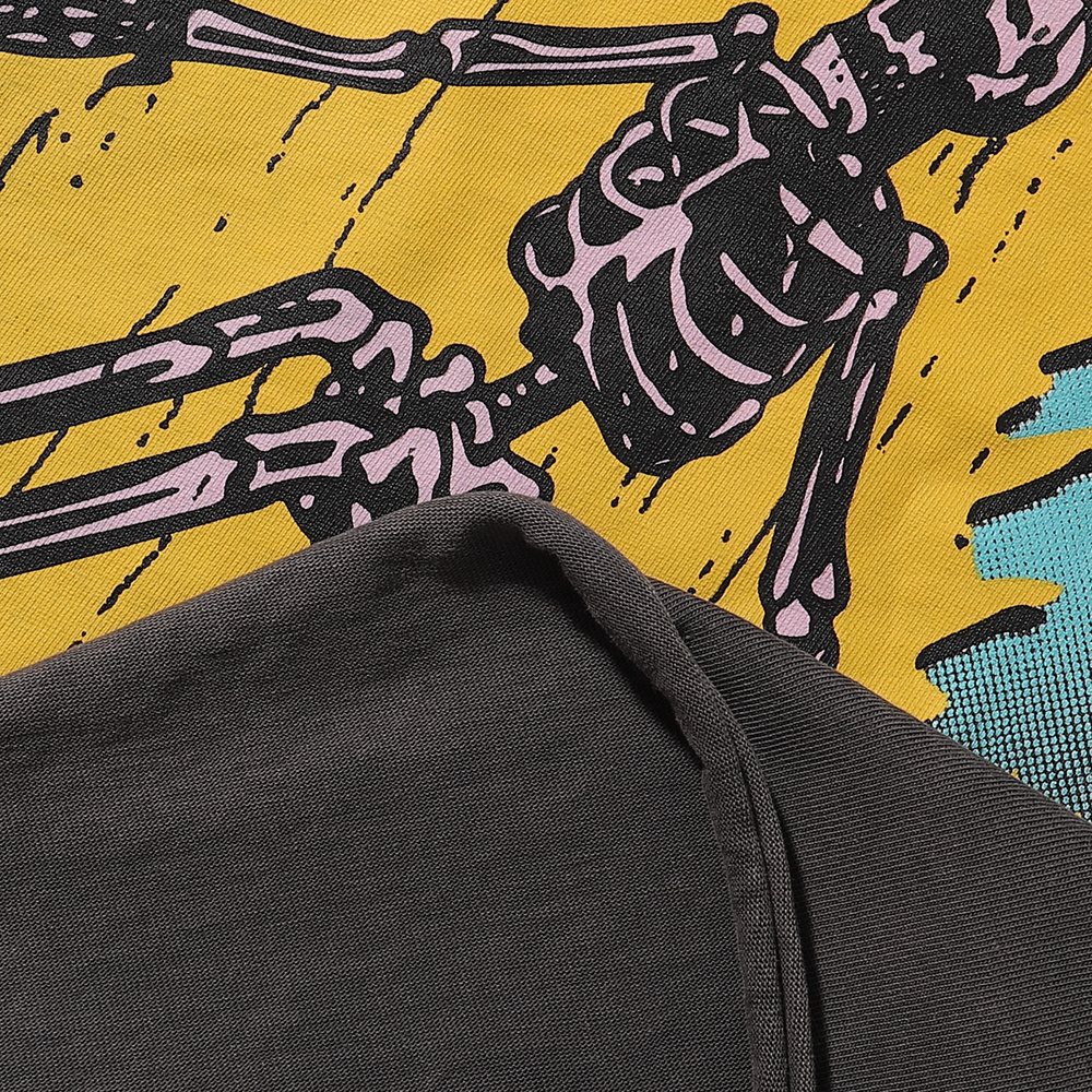 Rough Play Colorful Tour Skeleton Graphic T-Shirt — detail