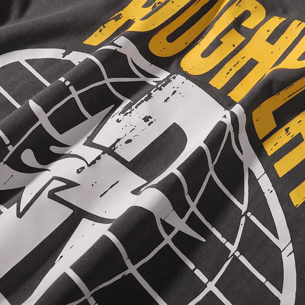 Rough Play Yellow Globe Graphic T-Shirt — detail