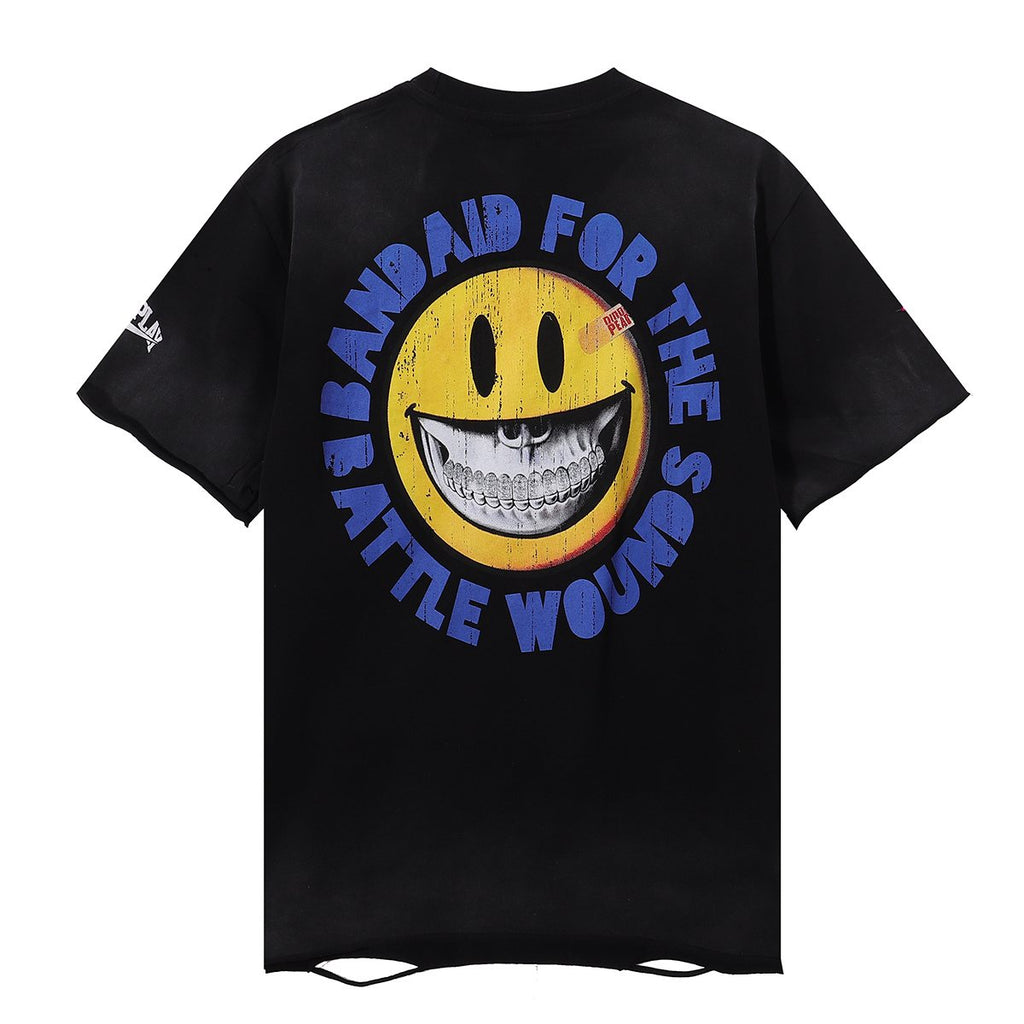 Rough Play Skeleton Baseball Graphic T-Shirt — back