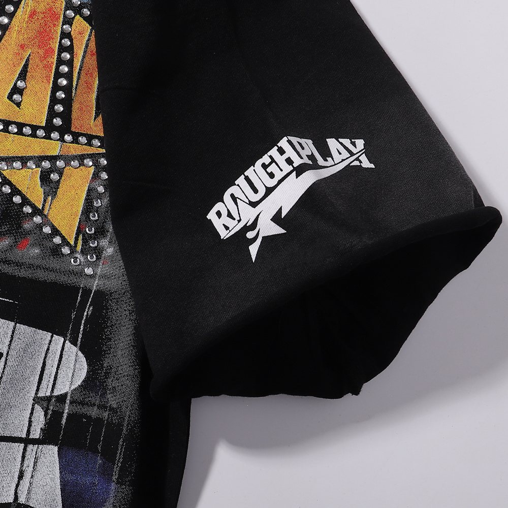 Rough Play Skeleton Baseball Graphic T-Shirt — detail