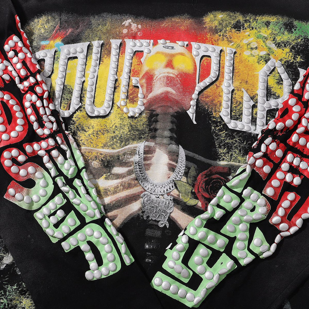 Rough Play Skull & Roses Long-Sleeve T-Shirt — detail