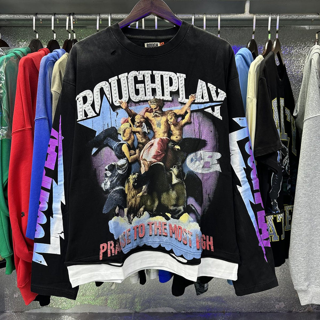 Rough Play Praise to Most High Graphic Long-Sleeve T-Shirt — context