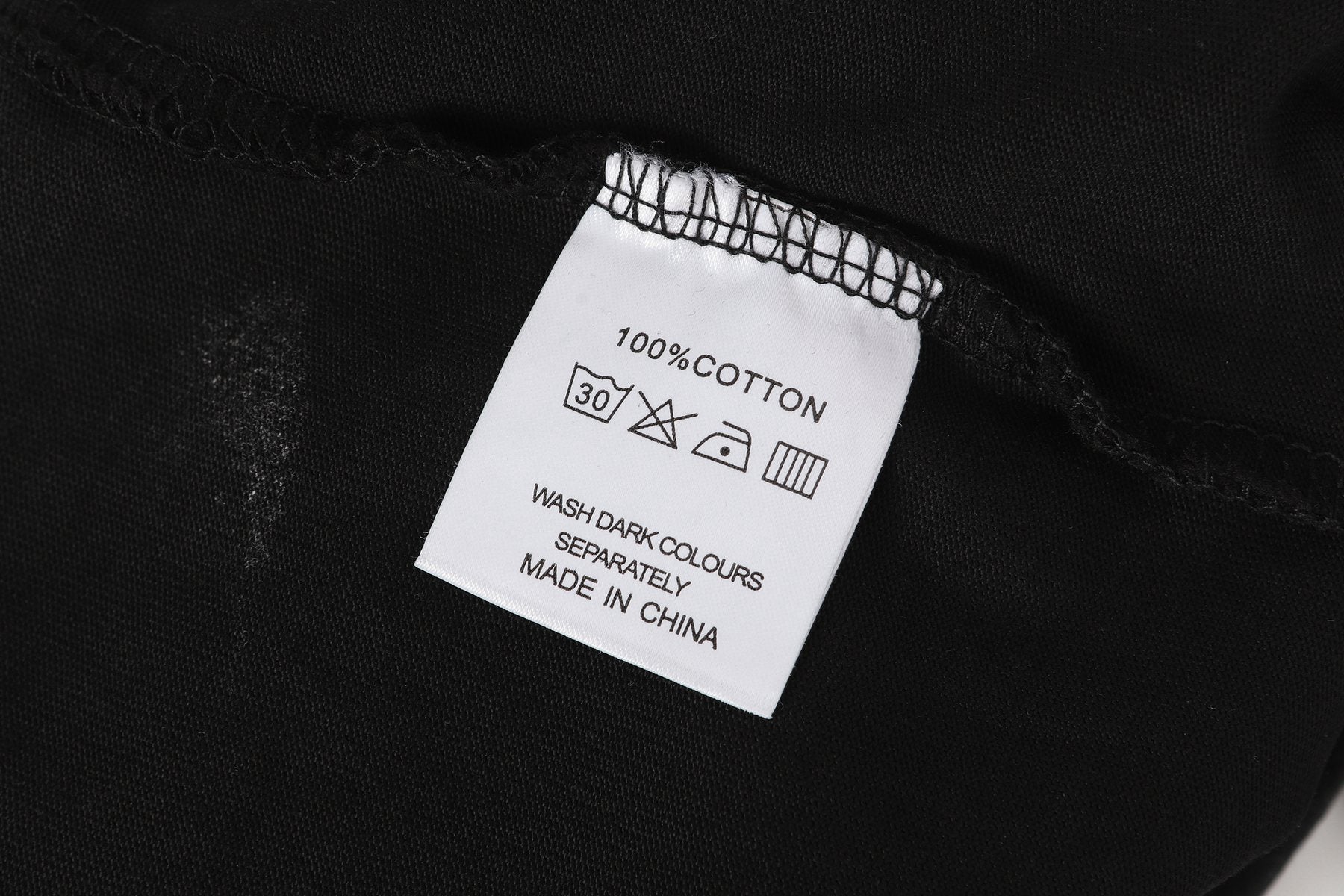 Godspeed Washed Black Graphic Long-Sleeve T-Shirt — neck_label