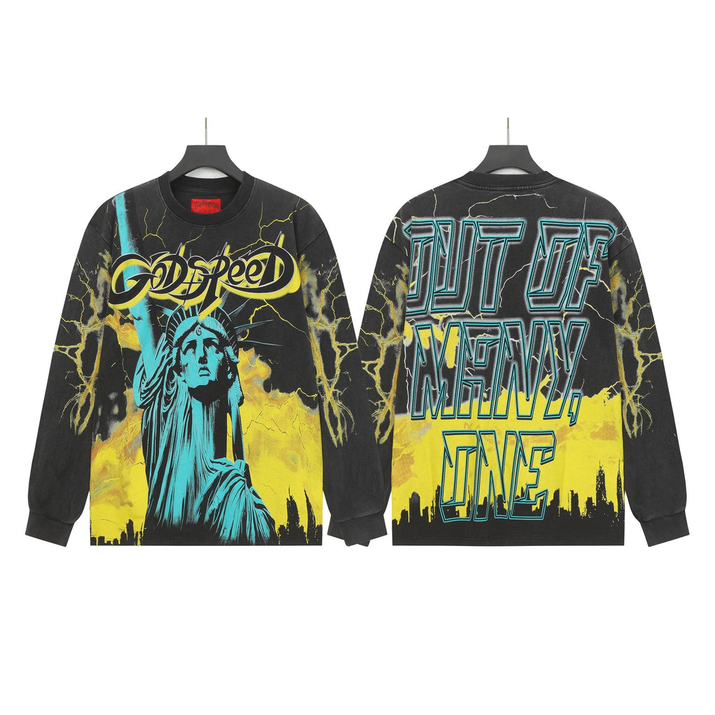 Godspeed Lightning Graphic Long-Sleeve T-Shirt — hero